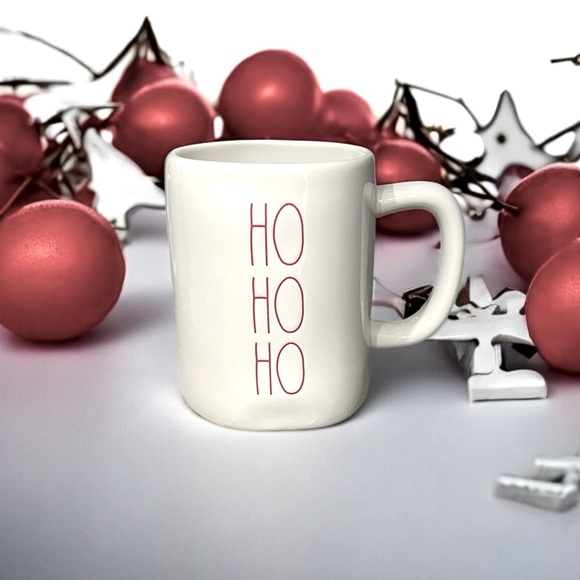 NWT RAE DUNN HO HO HO Christmas Large Ceramic Mug Festive Celebrate - Picture 7 of 7
